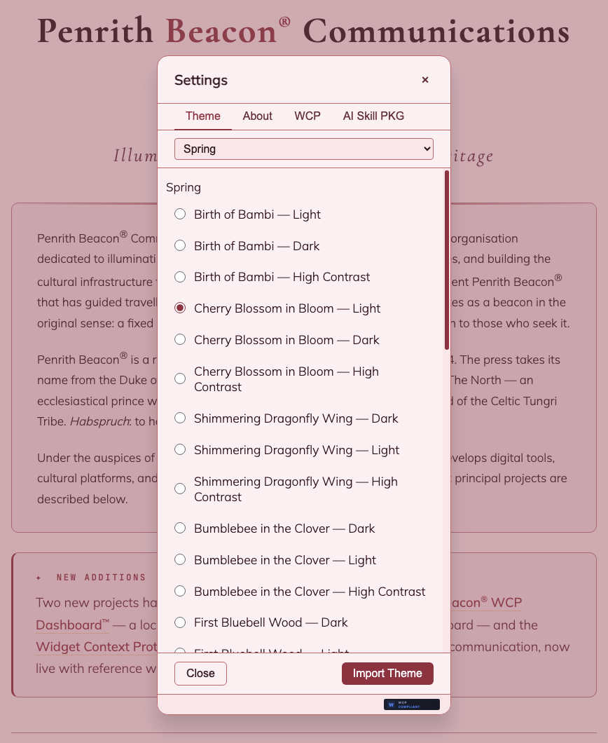 AI Skill Package site — light theme active